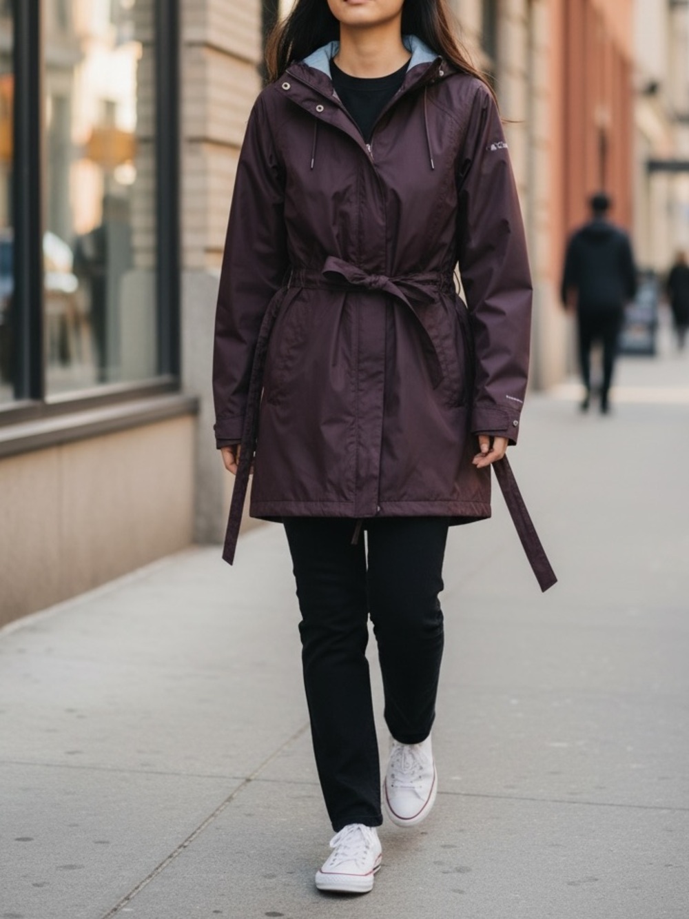 Columbia Women's Hooded Trench Coat - Plum - Picture 5 of 5